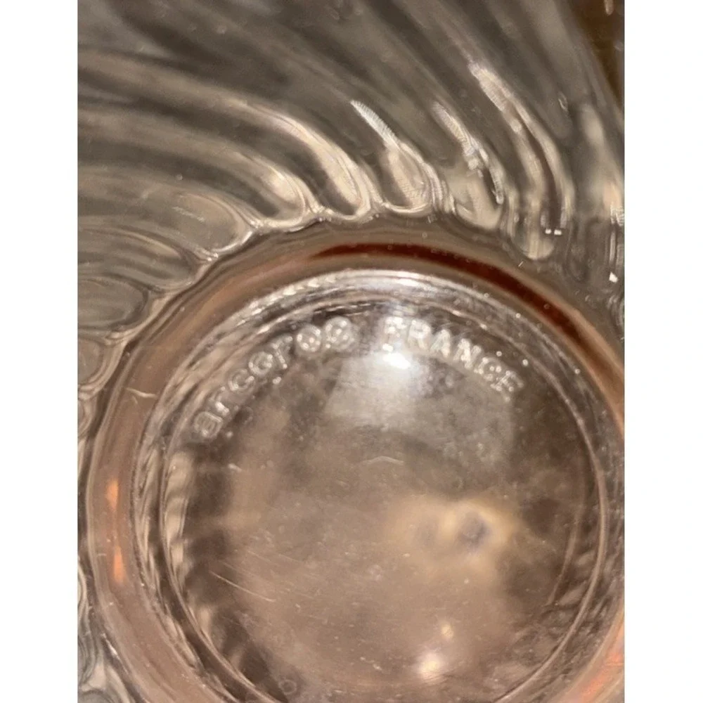 Arcoroc‎ Dessert Bowl Pink Depression Glass Rosaline Swirl 5